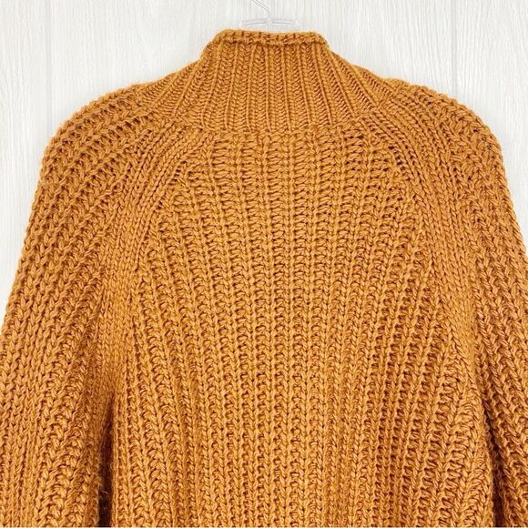 H&M | Burnt Orange Cropped Mock Neck Knit Sweater Size Small - Picture 4 of 10